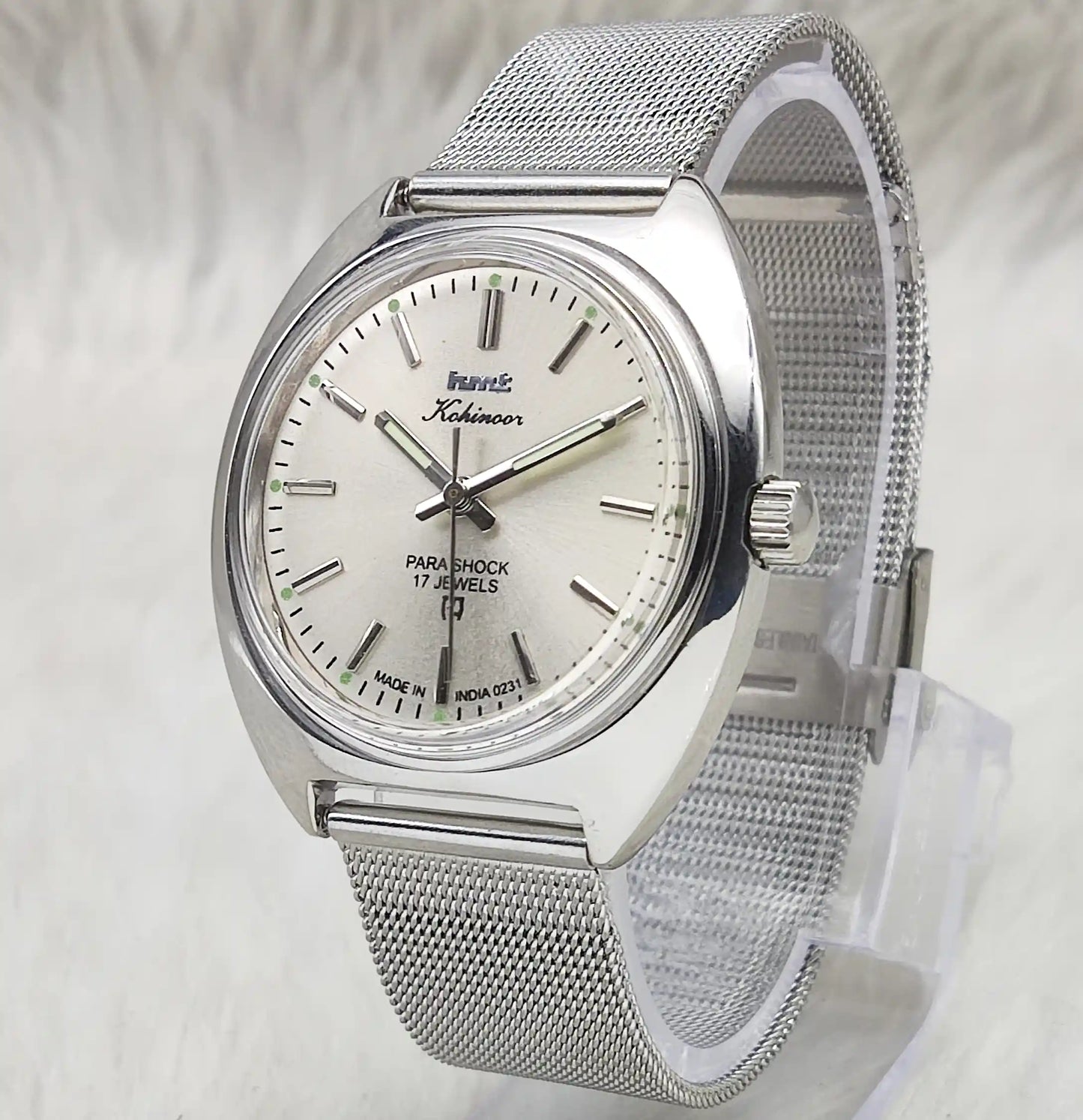 HMT Kohinoor Gray Dial 17 Jewels Stick Indices Watch