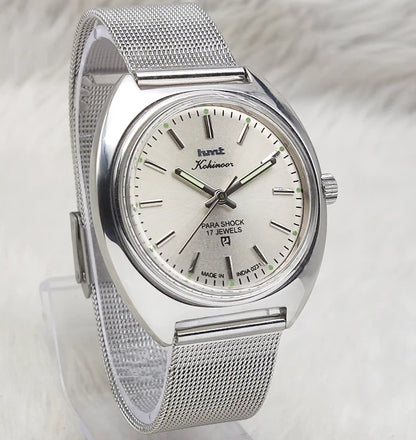 HMT Kohinoor Gray Dial 17 Jewels Stick Indices Watch