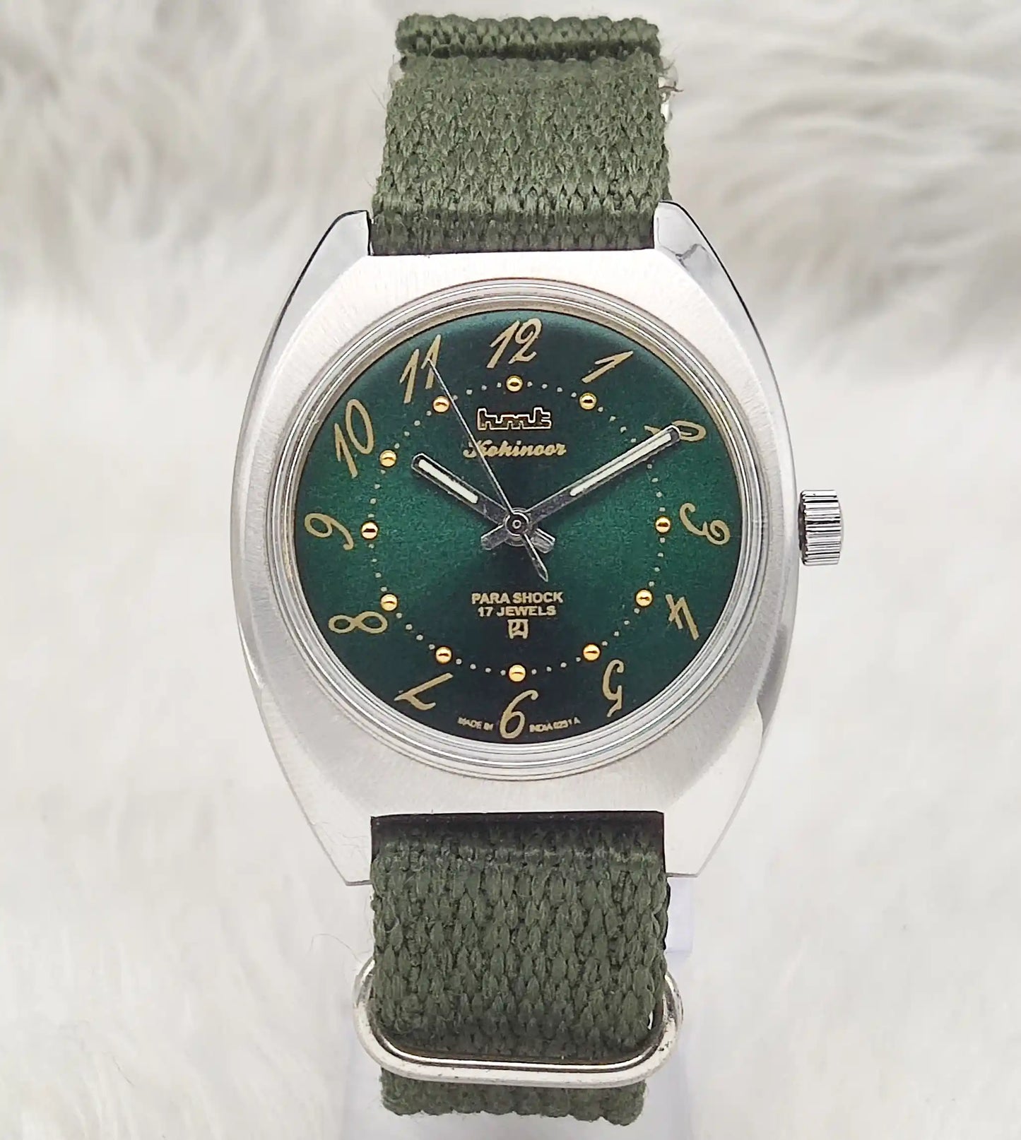 HMT Kohinoor - 17 Jewels Greenish Dial Handwinding Men's Watch