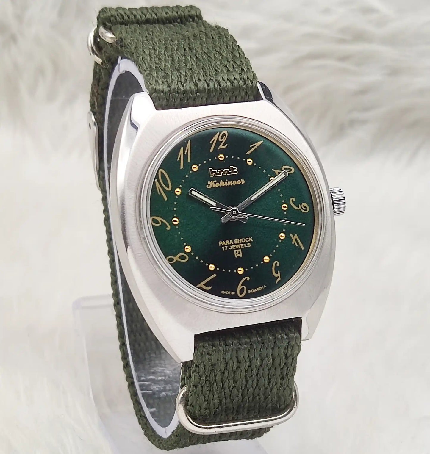 HMT Kohinoor - 17 Jewels Greenish Dial Handwinding Men's Watch