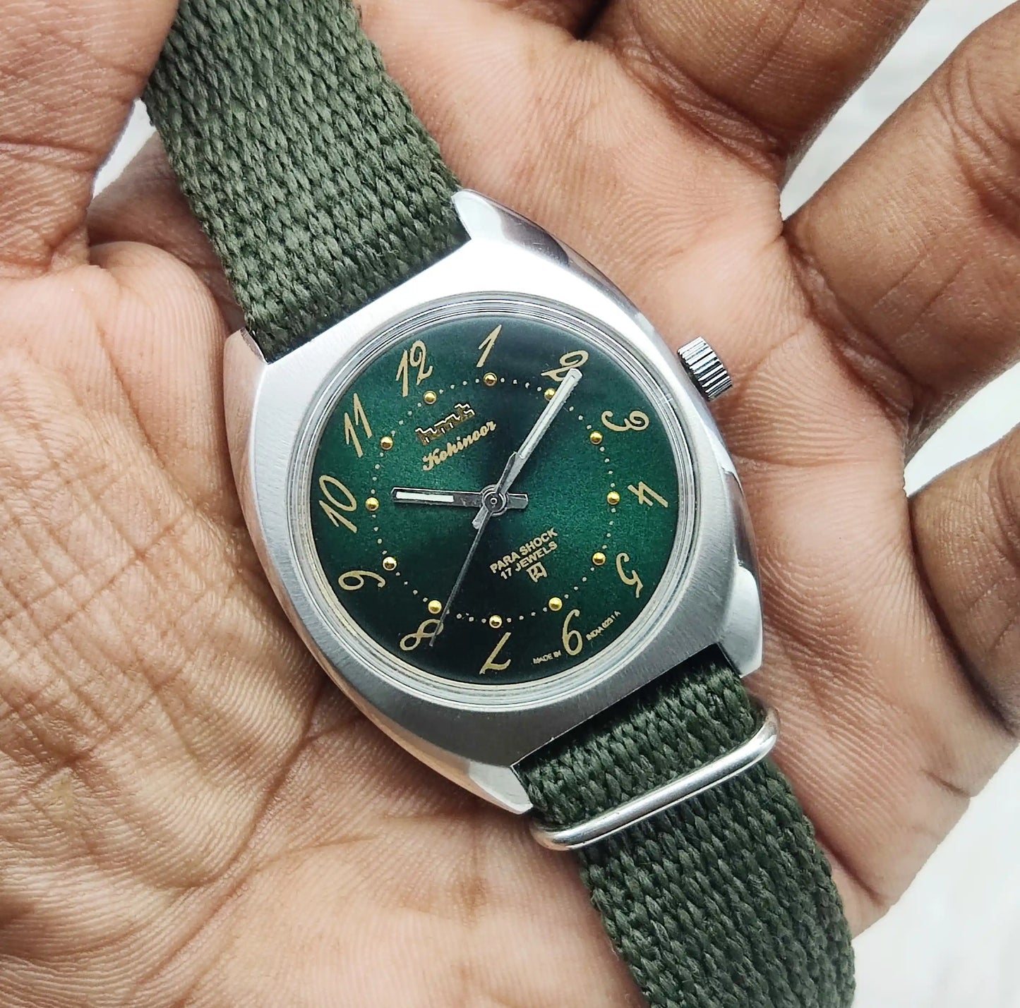 HMT Kohinoor - 17 Jewels Greenish Dial Handwinding Men's Watch