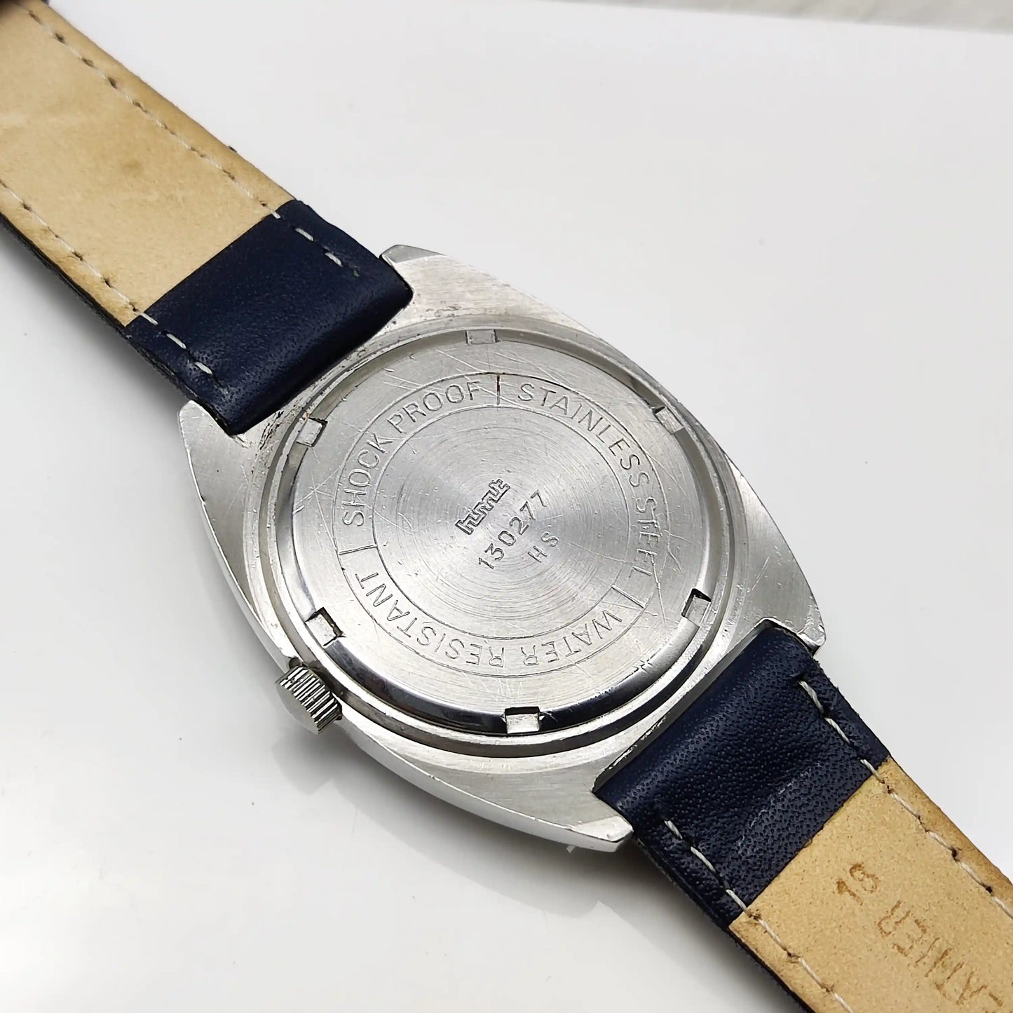 HMT Kohinoor Handwinding Watch 0231 with 17 Jewels and Dark Blue Dial Stick Indices