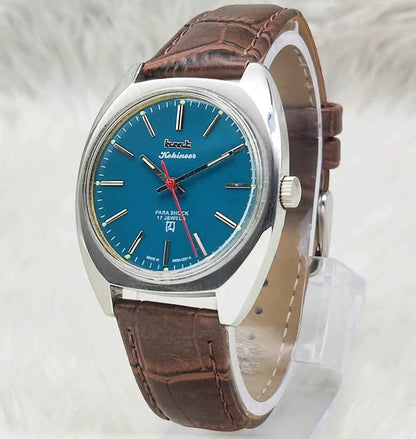 HMT Kohinoor Handwinding Orange Dial Watch Transparent Back