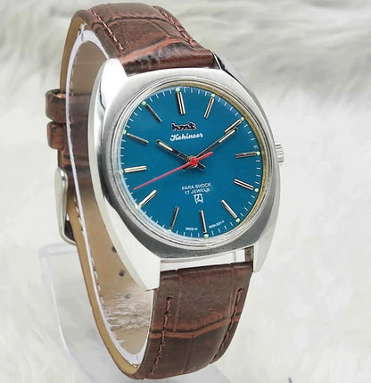 HMT Kohinoor Handwinding Orange Dial Watch Transparent Back