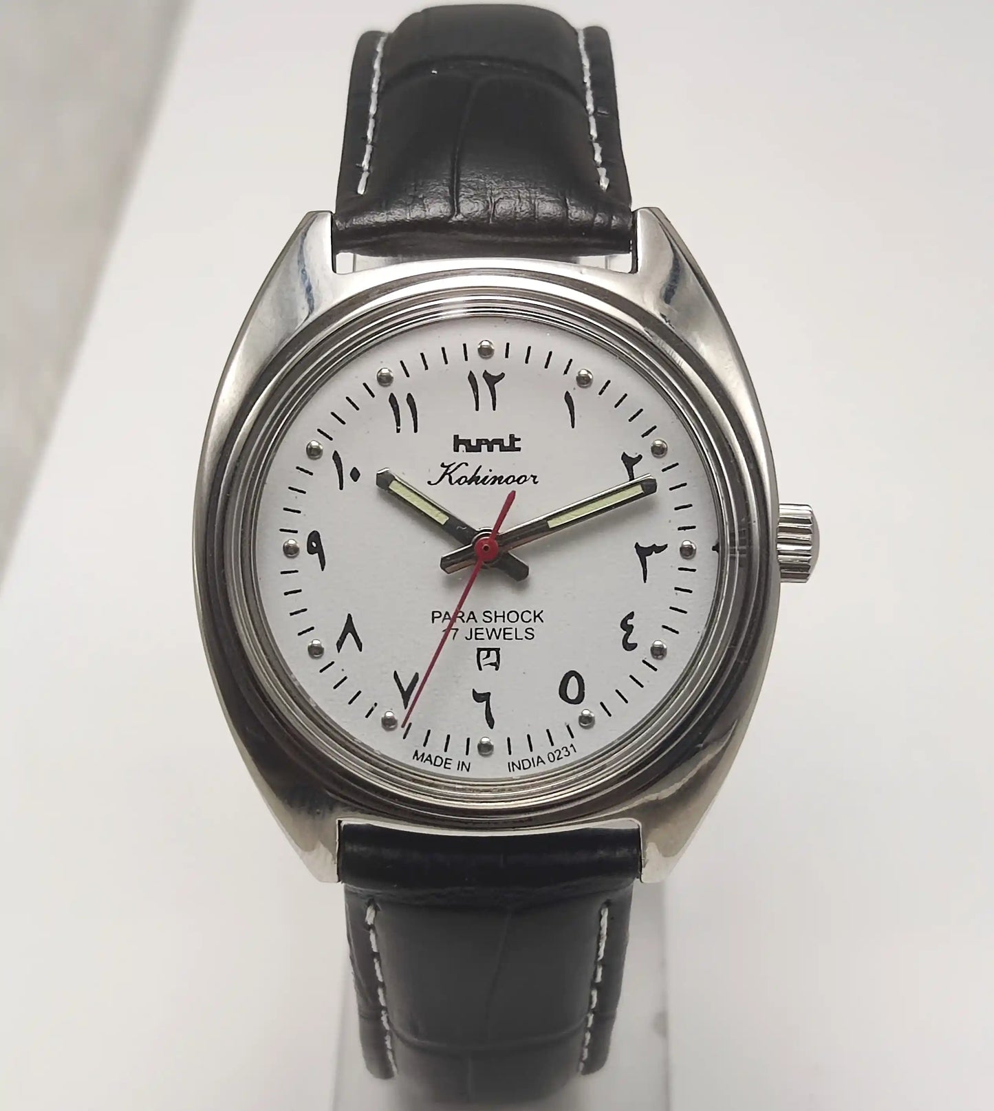 HMT Kohinoor 17 Jewels Handwinding Watch Arabic Numerals White Dial