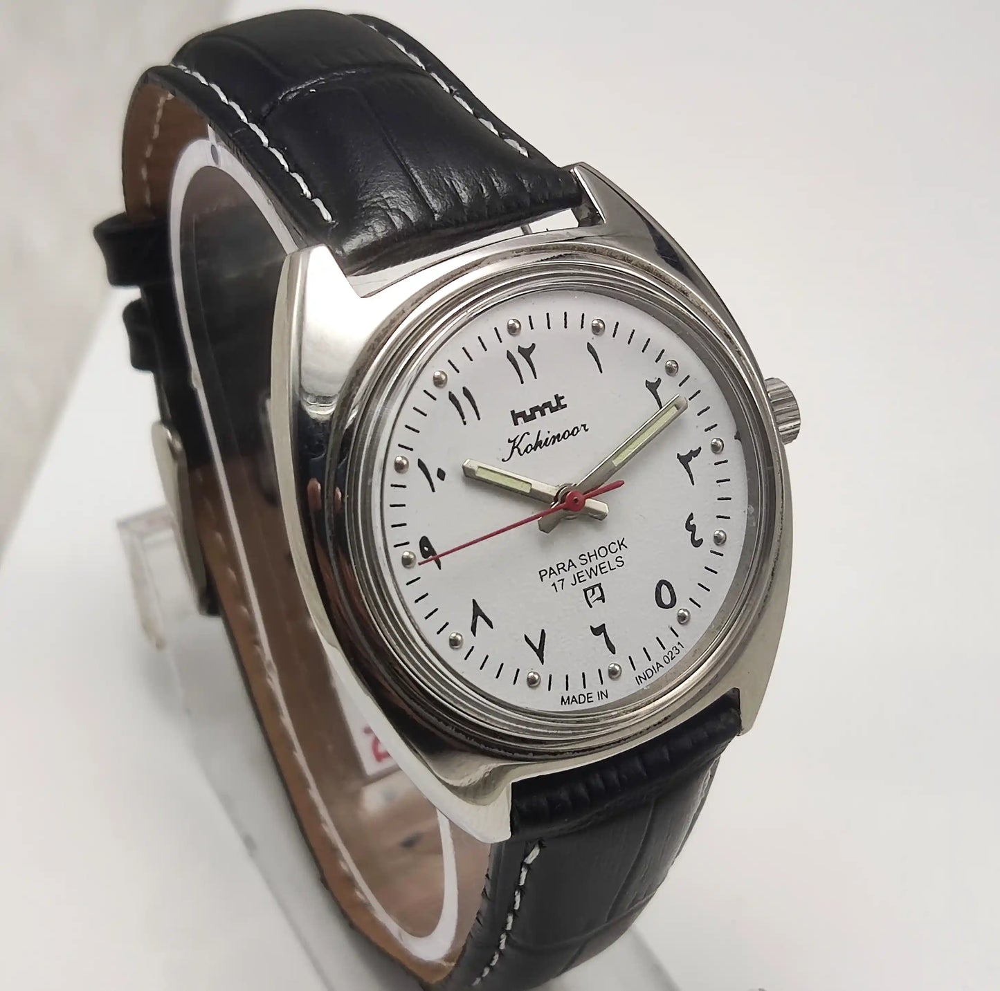 HMT Kohinoor 17 Jewels Handwinding Watch Arabic Numerals White Dial