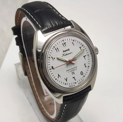 HMT Kohinoor 17 Jewels Handwinding Watch Arabic Numerals White Dial
