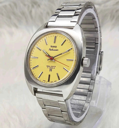 HMT Kohinoor Handwinding 17 Jewels Peacock Green Dial Watch