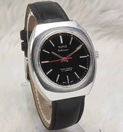 HMT Kohinoor Mechanical Watch 17 Jewels, Stick Indices, Yellow Dial, Handwinding Movement (Copy)