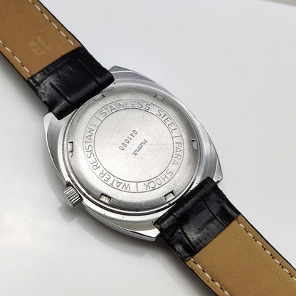 HMT Kohinoor Mechanical Watch with 17 Jewels, Stick Indices, Black Dial, Handwinding Movement
