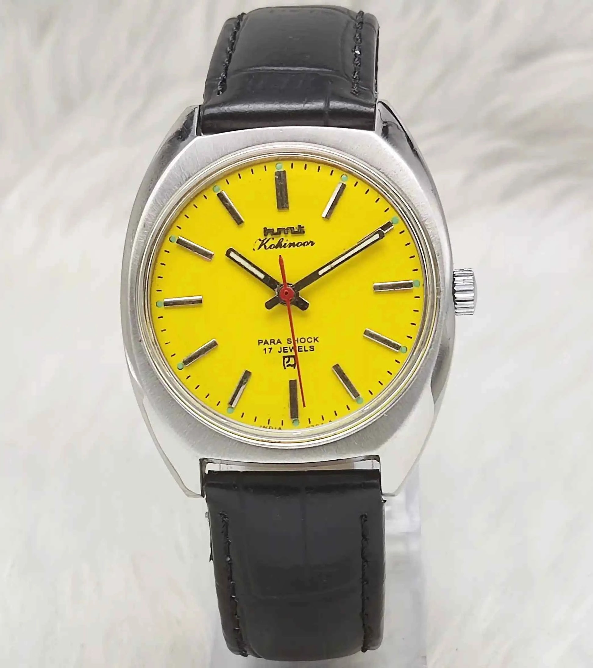 HMT Chinar Mechanical Watch 17 Jewels, Purple Dial, English Numerals Indices Handwinding Movement Watch