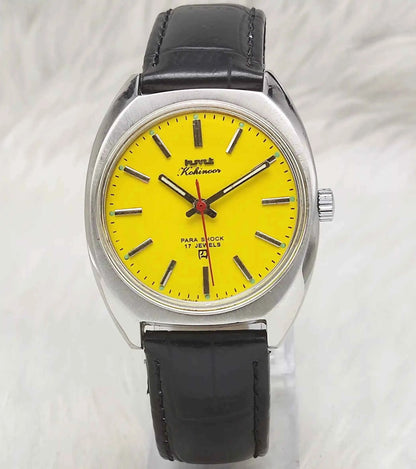 HMT Chinar Mechanical Watch 17 Jewels, Purple Dial, English Numerals Indices Handwinding Movement Watch