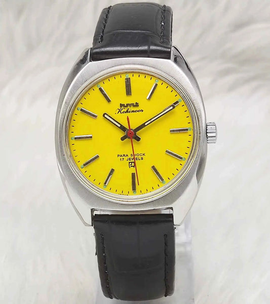HMT Chinar Mechanical Watch 17 Jewels, Purple Dial, English Numerals Indices Handwinding Movement Watch
