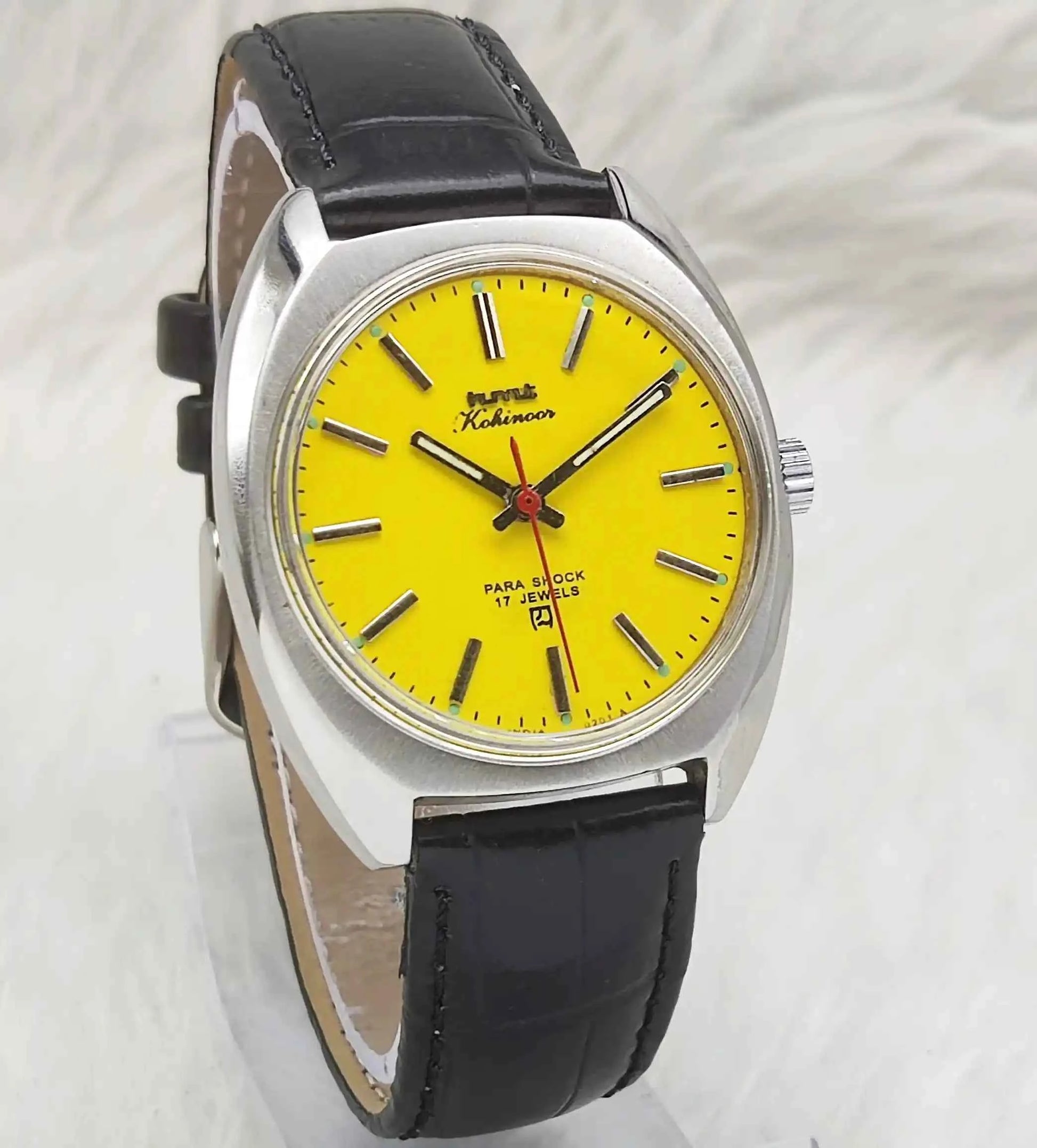 HMT Chinar Mechanical Watch 17 Jewels, Purple Dial, English Numerals Indices Handwinding Movement Watch