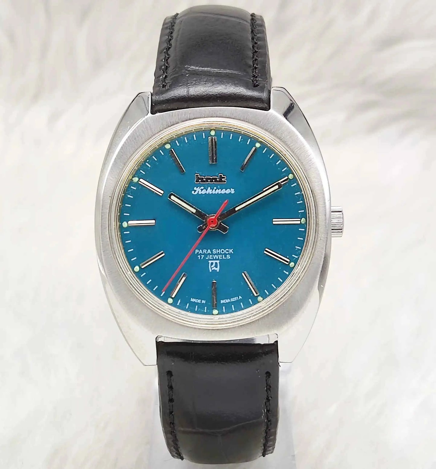 HMT Kohinoor Mechanical Watch 17 Jewels, Stick Indices, Lemon Yellow Dial, Handwinding Movement Men