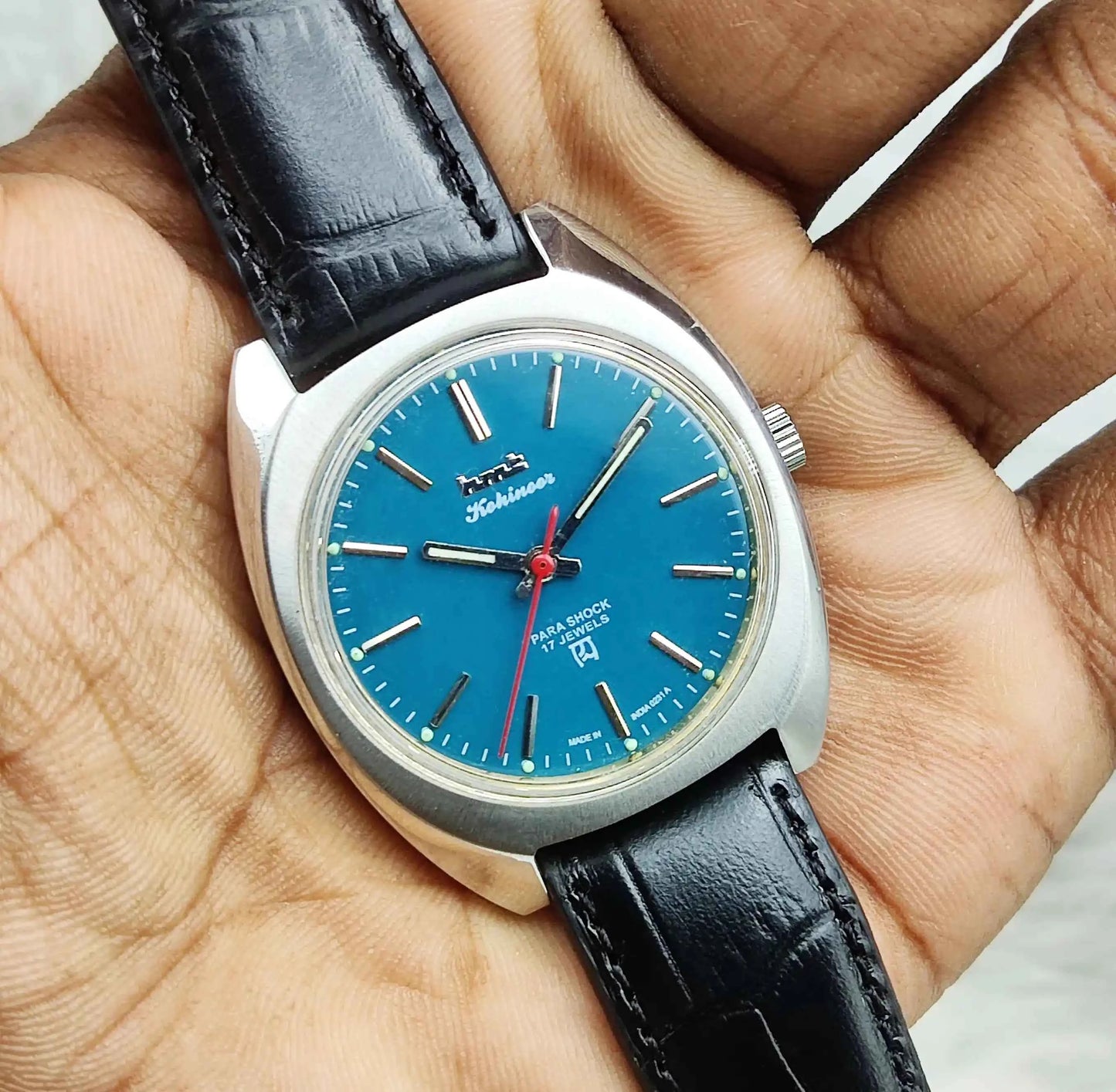 HMT Kohinoor Mechanical Watch 17 Jewels, Stick Indices, Lemon Yellow Dial, Handwinding Movement Men