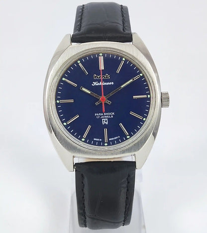 HMT Kohinoor Para Shock 17 Jewels Blue Dial Handwinding Discover-Diamonds