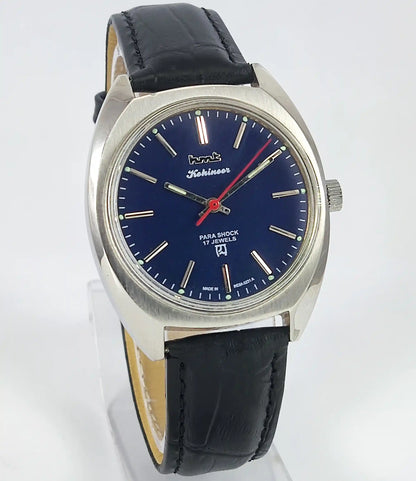 HMT Kohinoor Para Shock 17 Jewels Blue Dial Handwinding Discover-Diamonds