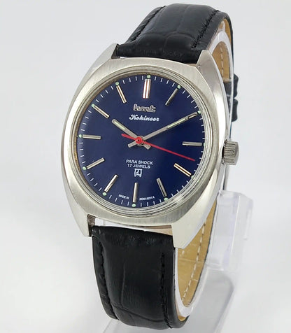 HMT Kohinoor Para Shock 17 Jewels Blue Dial Handwinding Discover-Diamonds