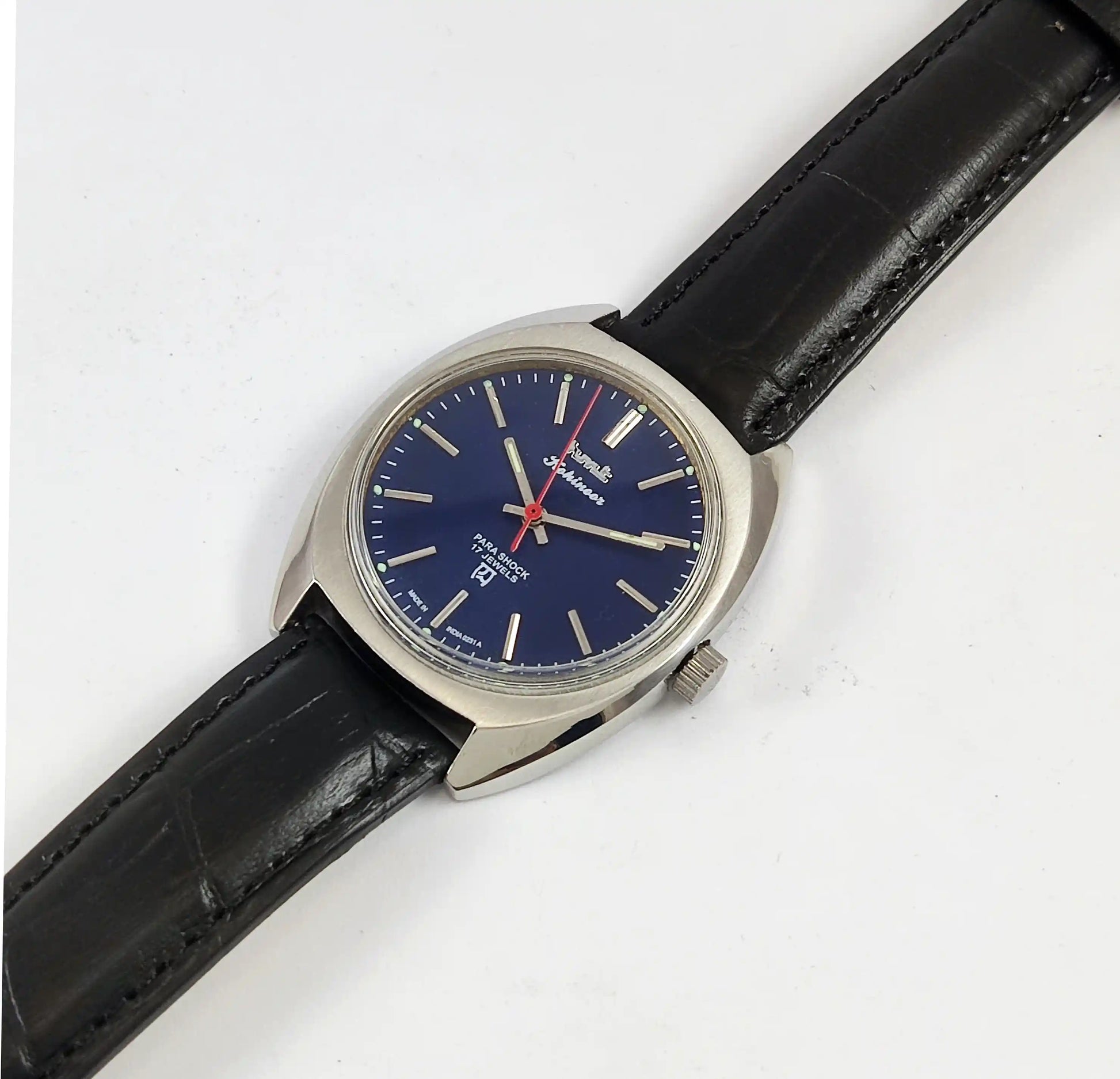 HMT Kohinoor Para Shock 17 Jewels Blue Dial Handwinding Discover-Diamonds