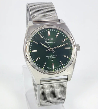 HMT Kohinoor Para Shock 17 Jewels Green Dial Handwinding Discover-Diamonds
