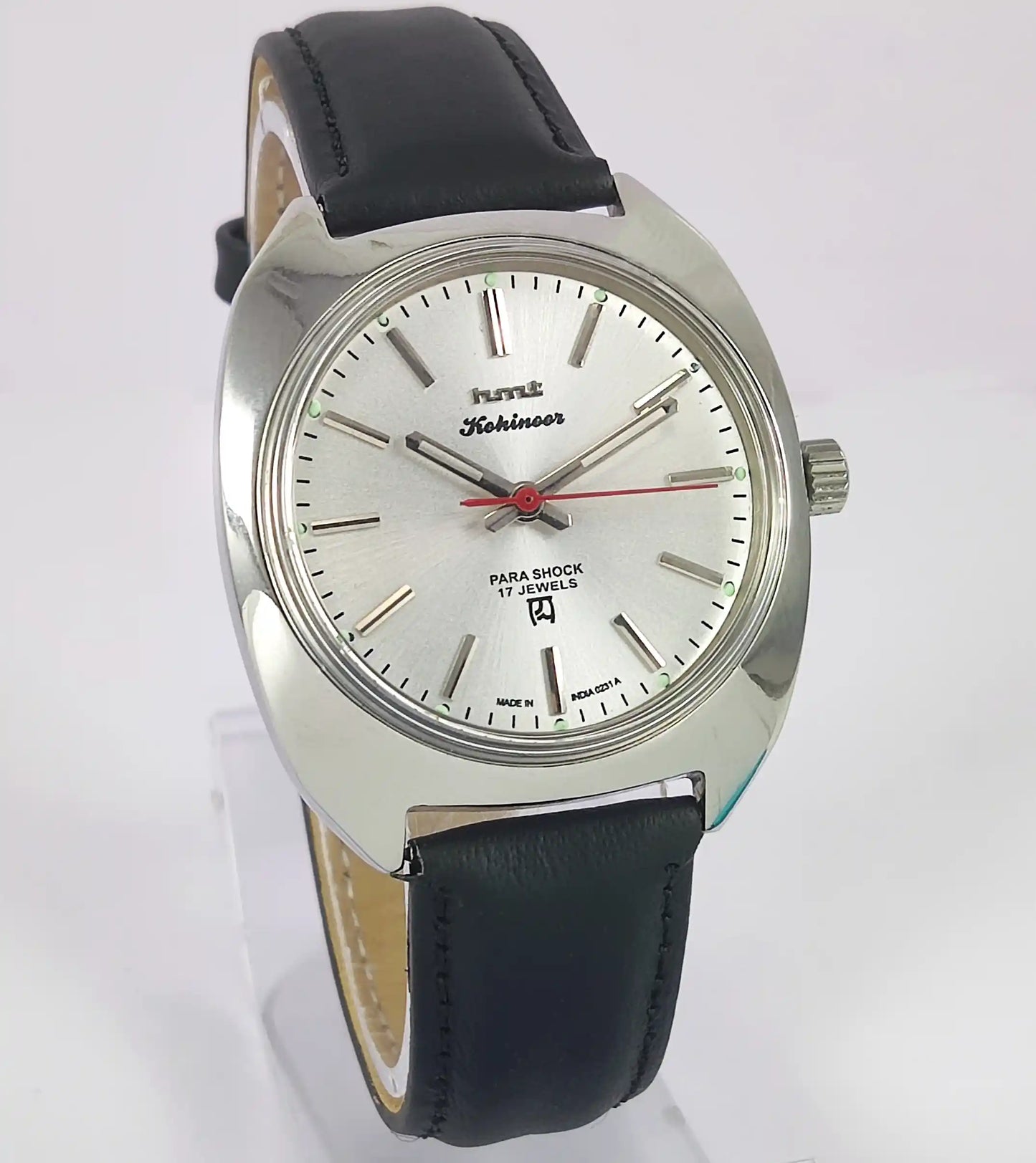 HMT Kohinoor Para Shock Silver Dial 17 Jewels Watch
