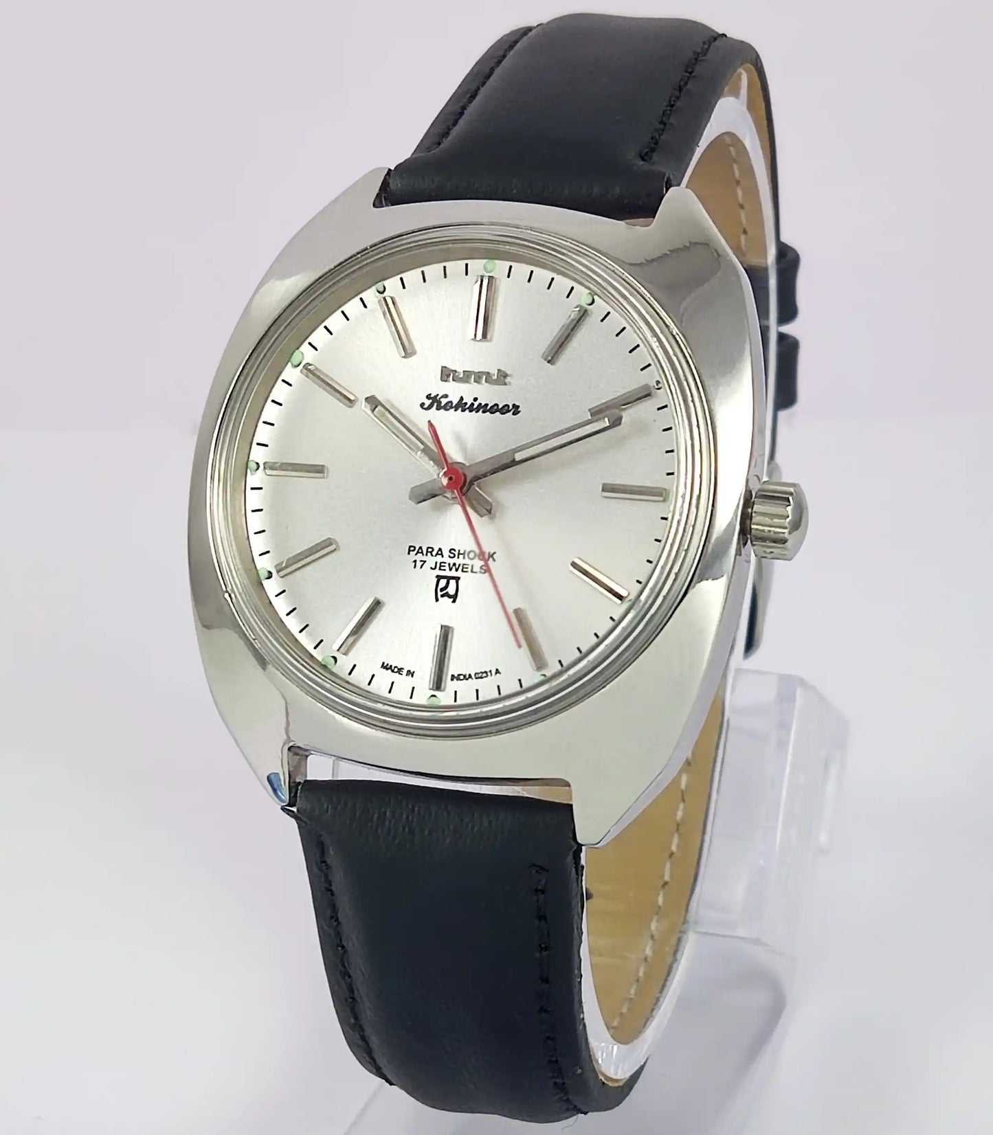 HMT Kohinoor Para Shock Silver Dial 17 Jewels Watch