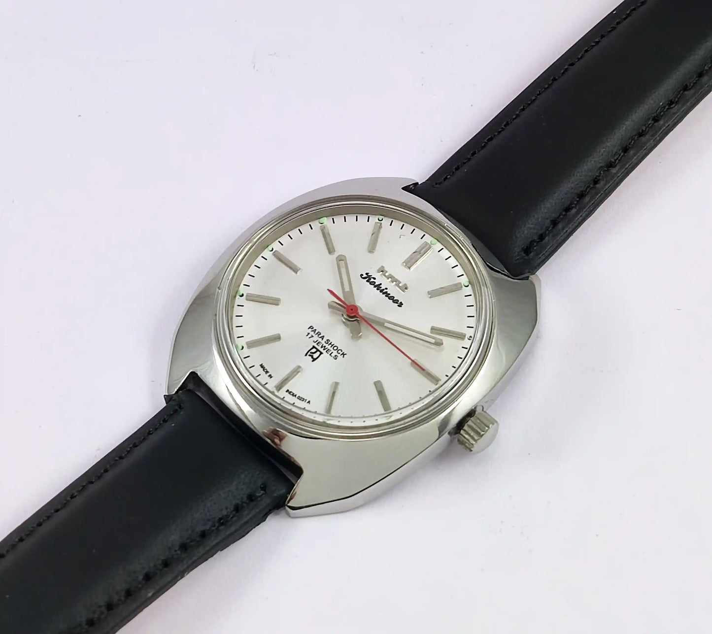 HMT Kohinoor Para Shock Silver Dial 17 Jewels Watch