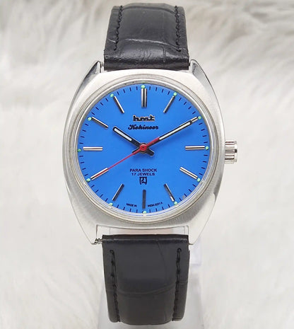 HMT Kohinoor Peacock Blue Dial 17 Jewels Handwinding Watch