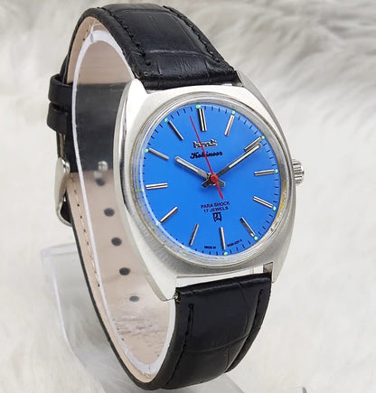 HMT Kohinoor Peacock Blue Dial 17 Jewels Handwinding Watch