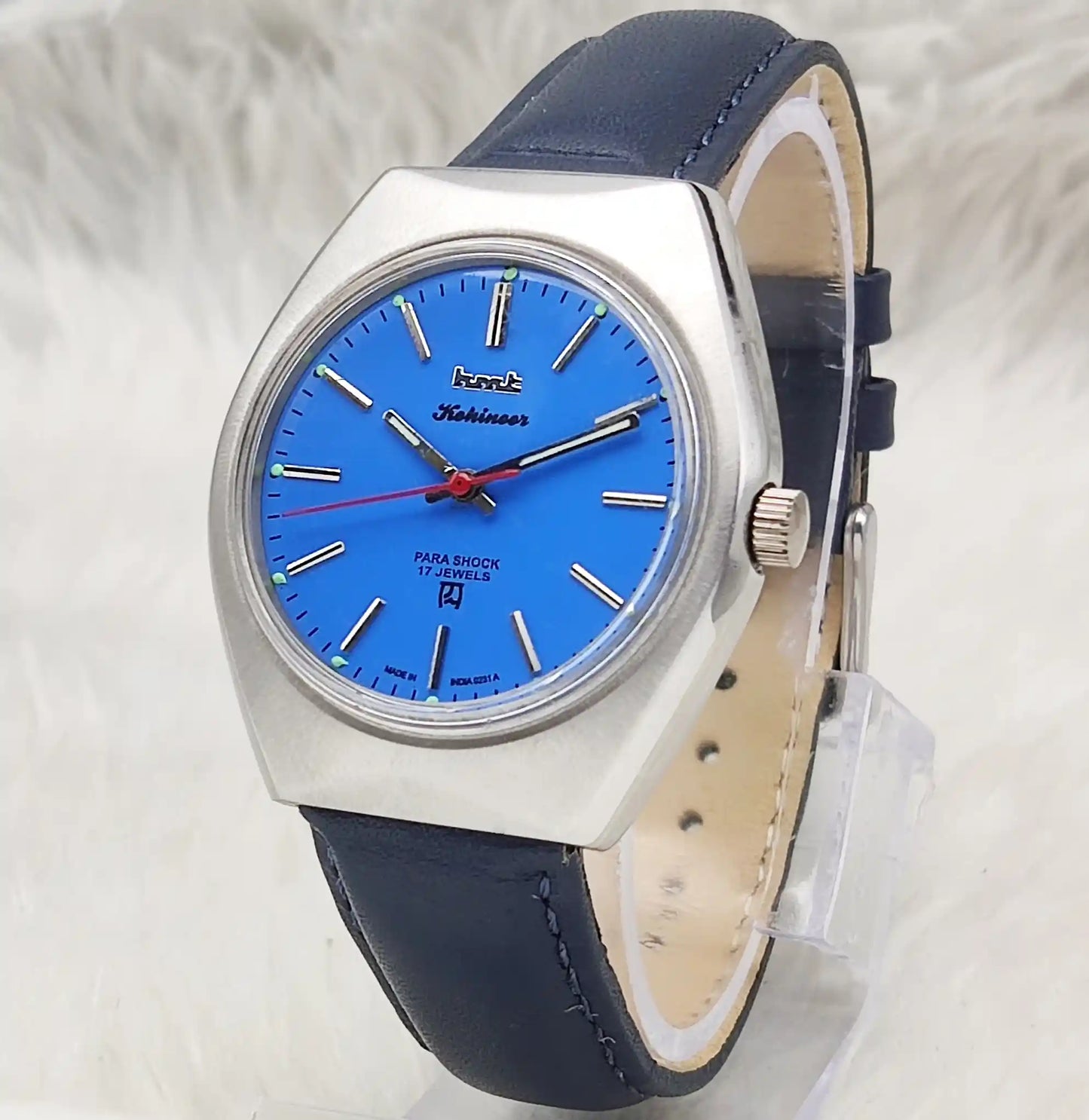 HMT Kohinoor Peacock Blue Dial Watch - 17 Jewels Men's Handwinding