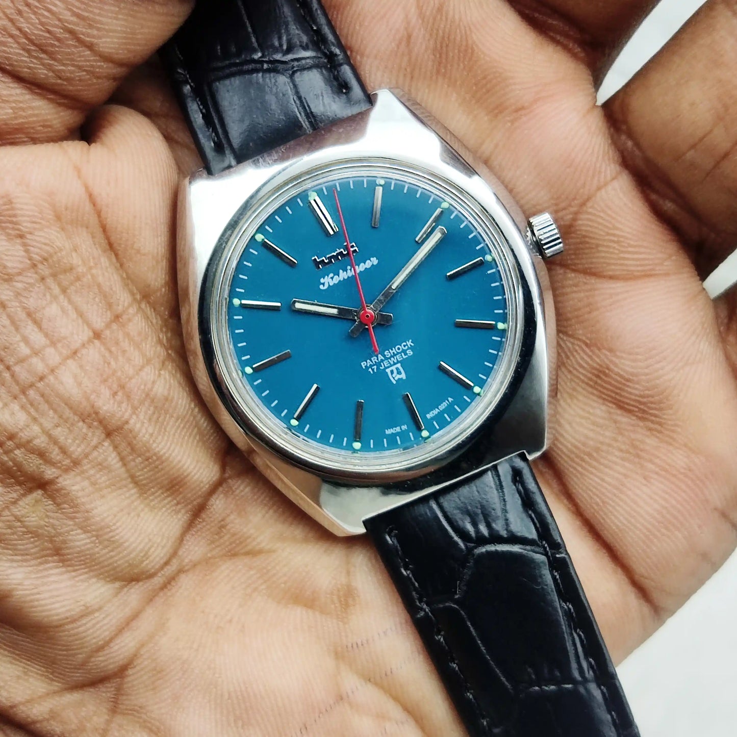 HMT Kohinoor Peacock Green Dial 17 Jewels Men's Watch Handwinding