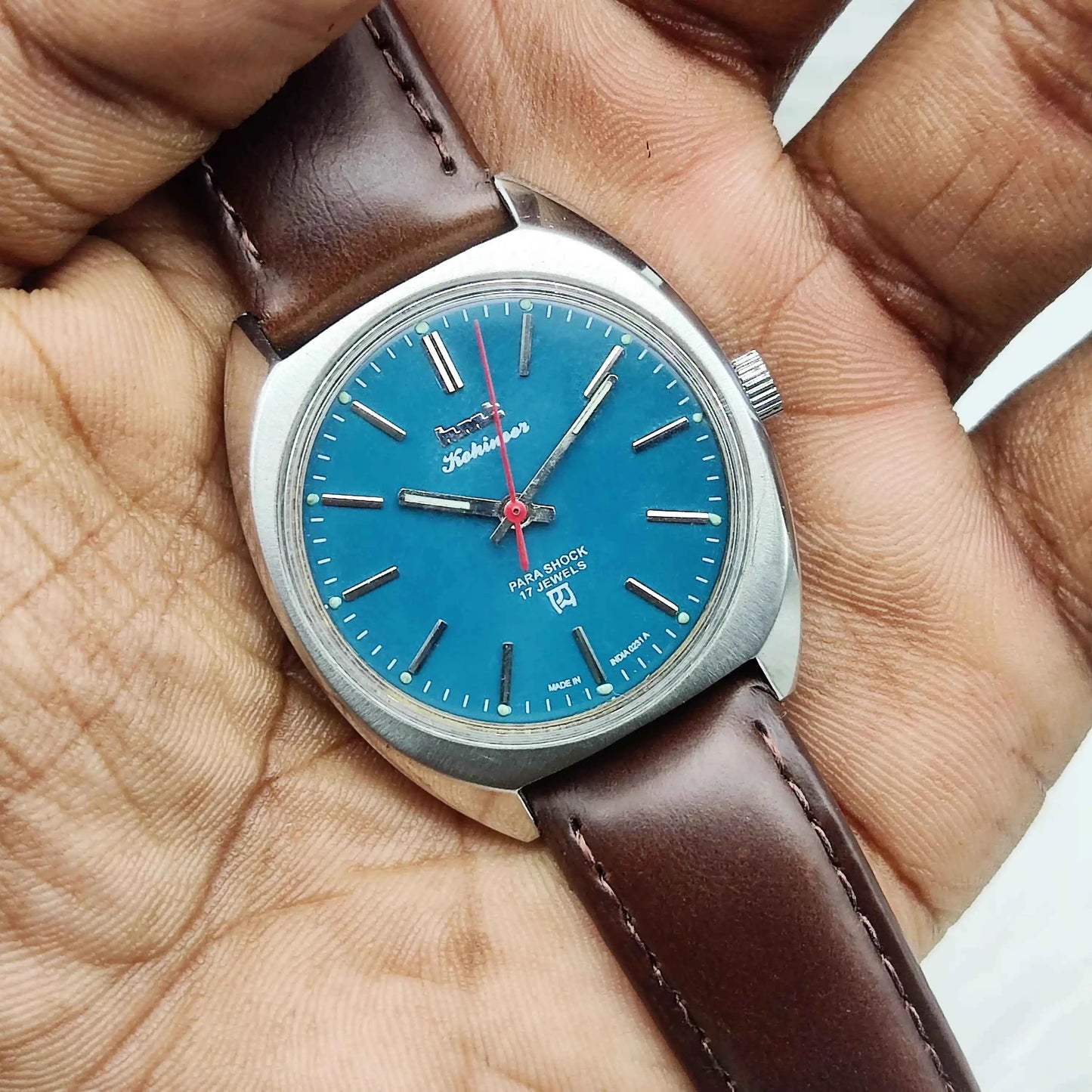 HMT Kohinoor Peacock Green Dial 17 Jewels Handwinding Watch