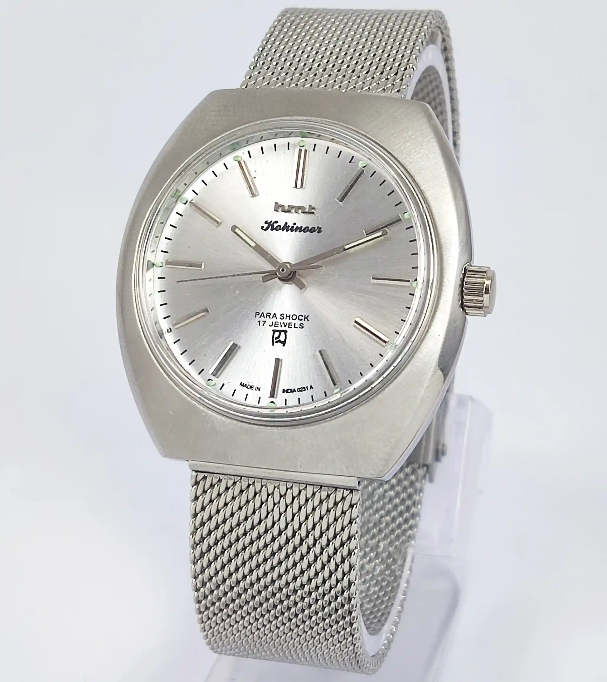 HMT Kohinoor Silver Dial 17 Jewels Para Shock 17 Jewels Discover-Diamonds