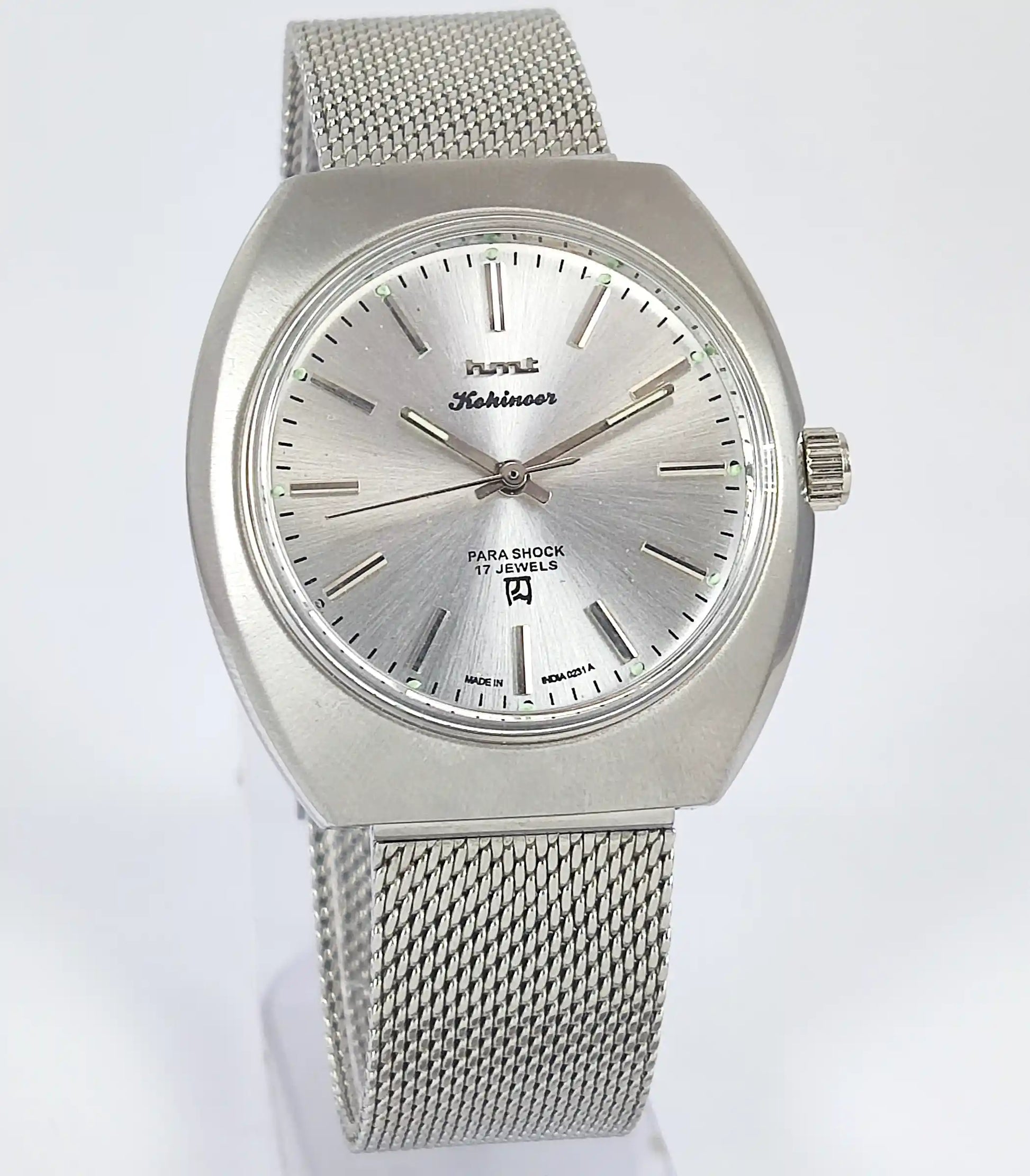 HMT Kohinoor Silver Dial 17 Jewels Para Shock 17 Jewels Discover-Diamonds