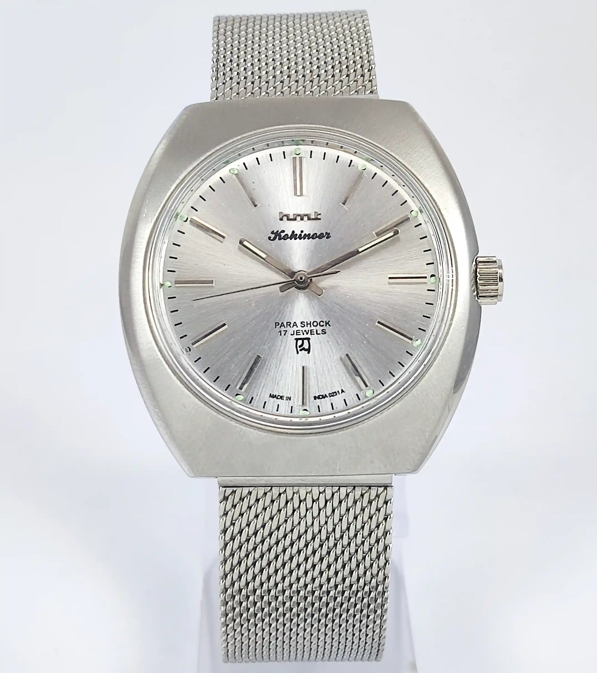 HMT Kohinoor Silver Dial 17 Jewels Para Shock 17 Jewels Discover-Diamonds