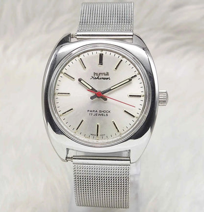 HMT Kohinoor Silver Dial With Stick Indices Watch 17 Jewels Handwinding