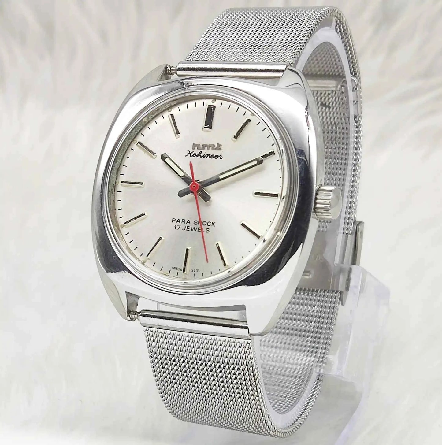 HMT Kohinoor Silver Dial With Stick Indices Watch 17 Jewels Handwinding