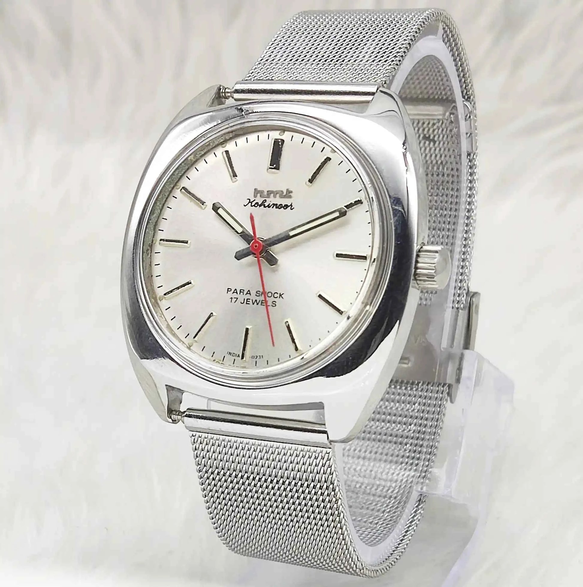 HMT Kohinoor Silver Dial With Stick Indices Watch 17 Jewels Handwinding