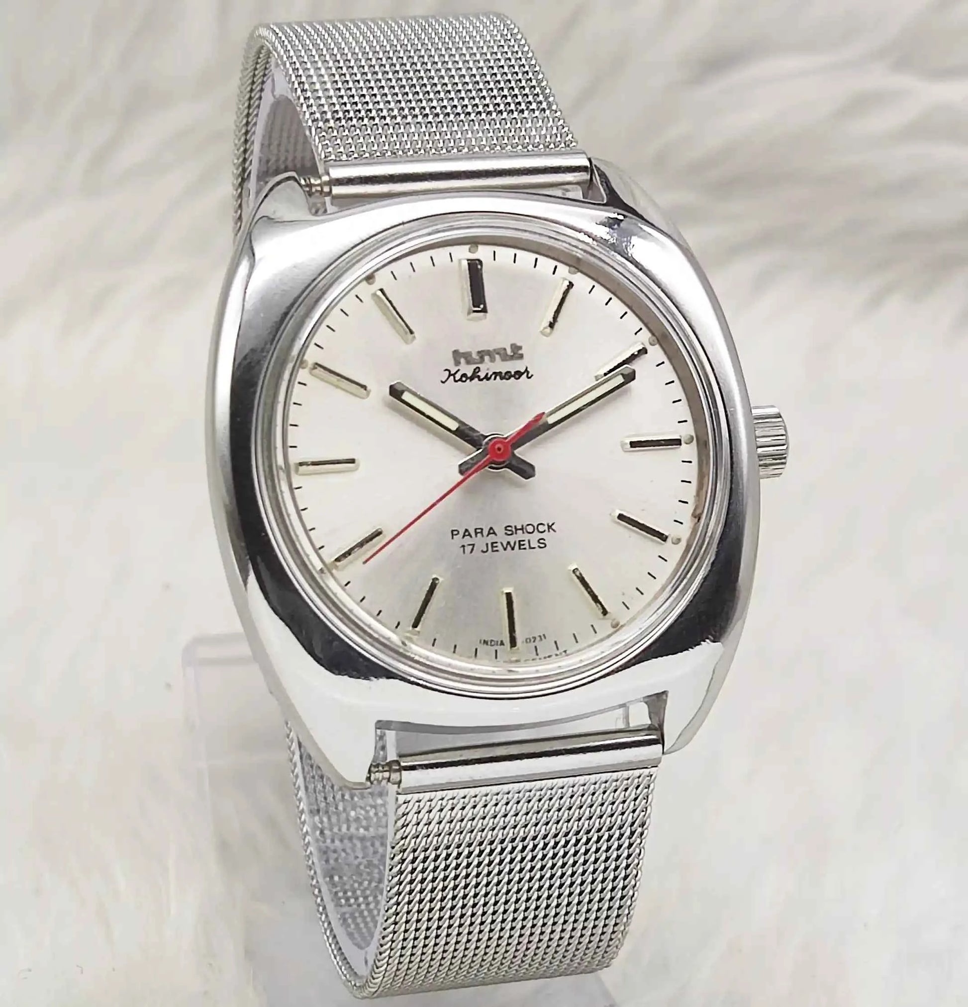 HMT Kohinoor Silver Dial With Stick Indices Watch 17 Jewels Handwinding