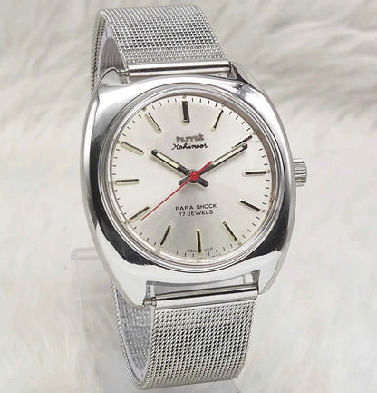 HMT Kohinoor Silver Dial With Stick Indices Watch 17 Jewels Handwinding