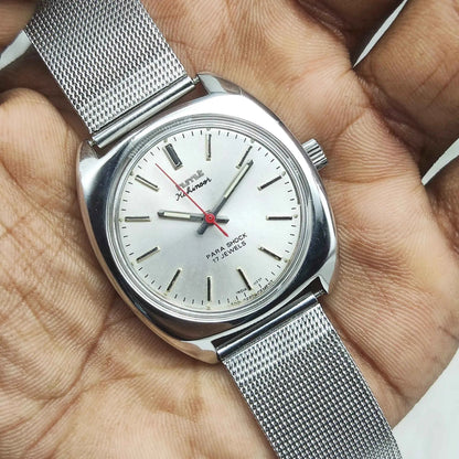HMT Kohinoor Silver Dial With Stick Indices Watch 17 Jewels Handwinding