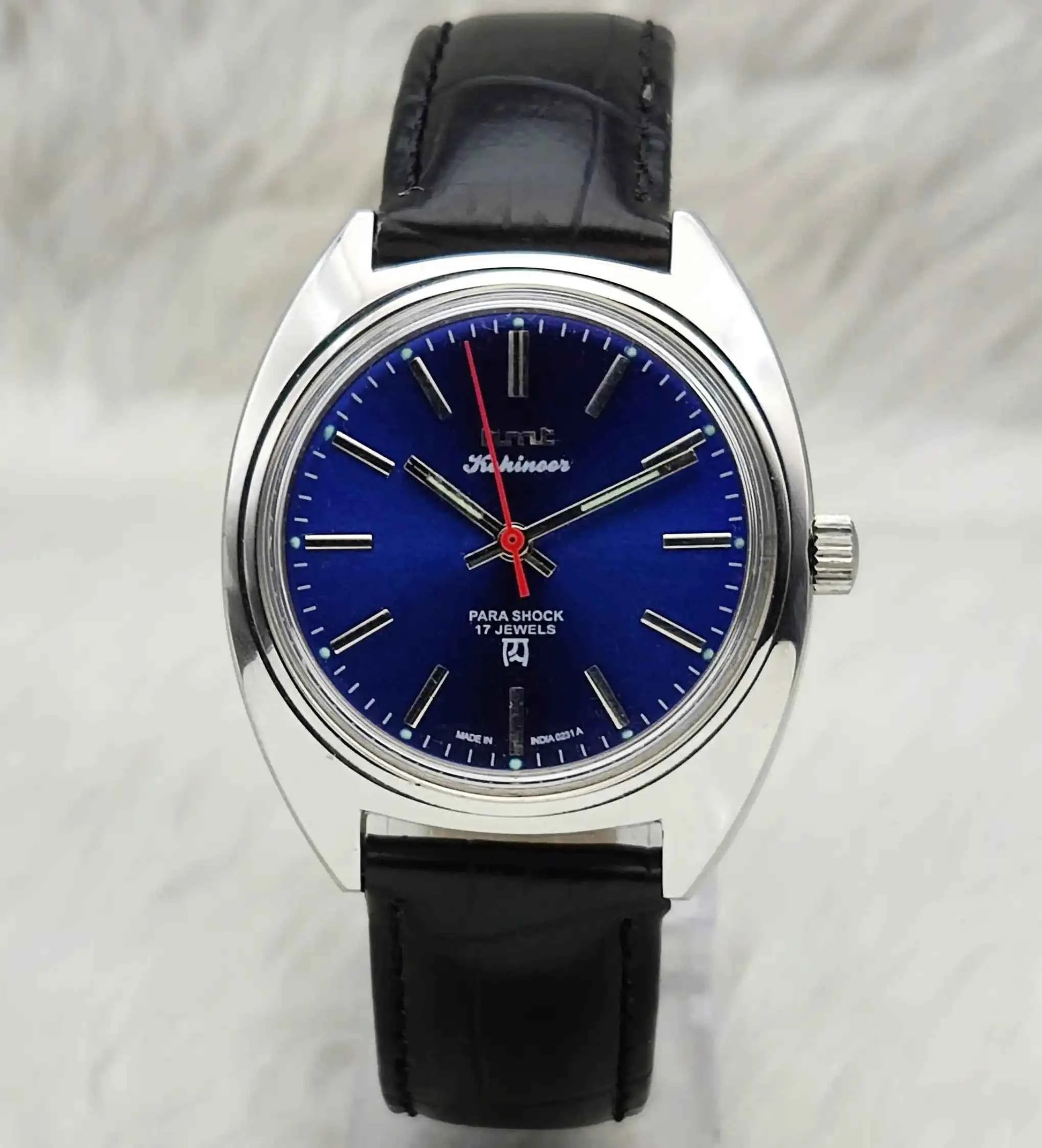 HMT Kohinoor Stick Indices 17 Jewels Blue Dial Men's Watch
