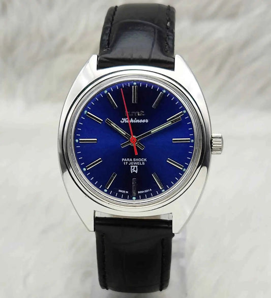 HMT Kohinoor Stick Indices 17 Jewels Blue Dial Men's Watch