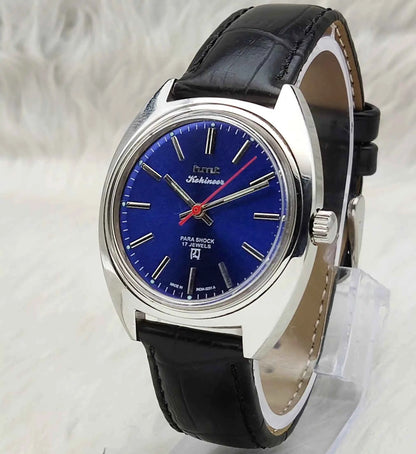 HMT Kohinoor Stick Indices 17 Jewels Blue Dial Men's Watch