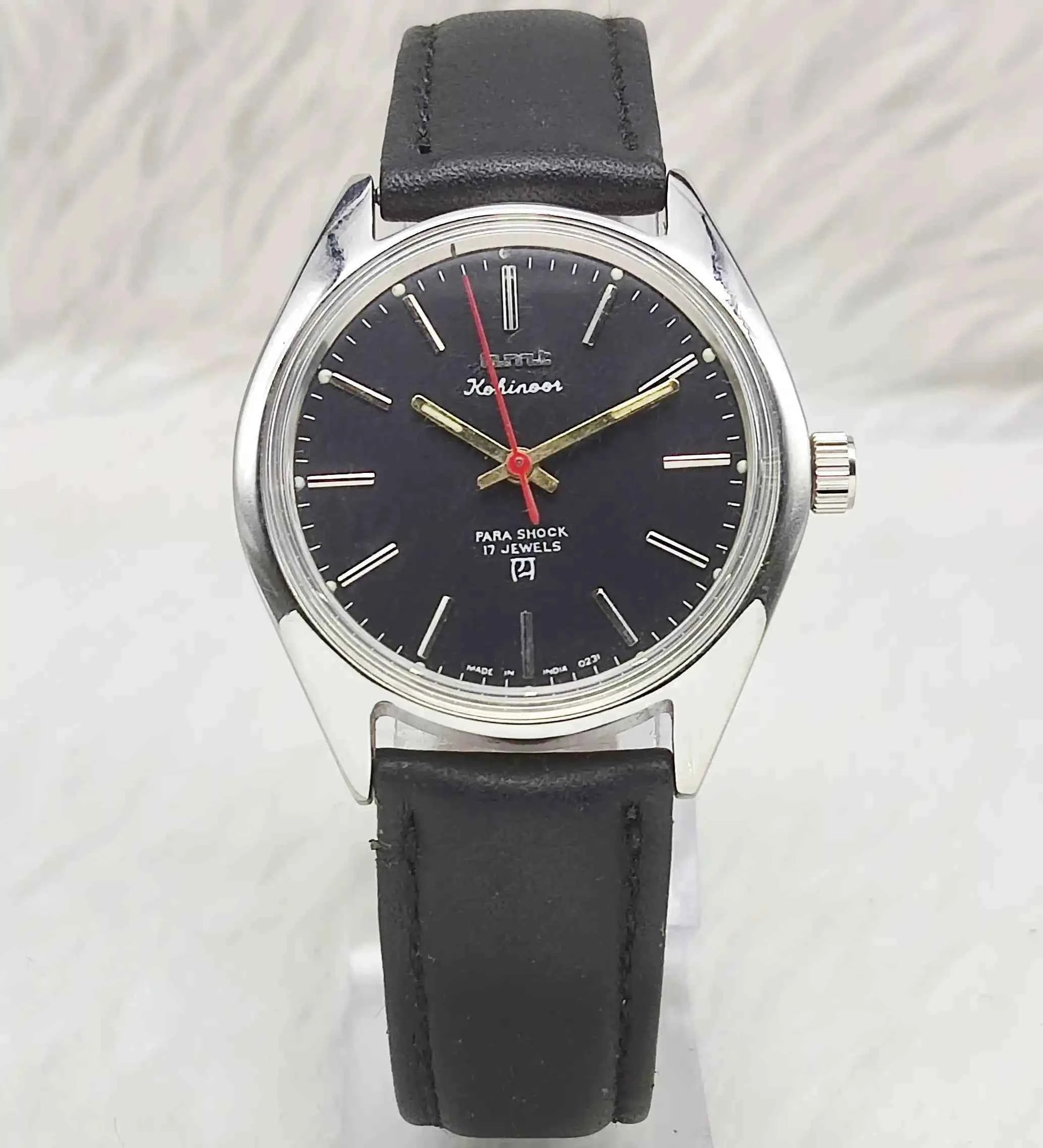 HMT Kohinoor Stick Indices Handwinding Blue Dial Men's Watch