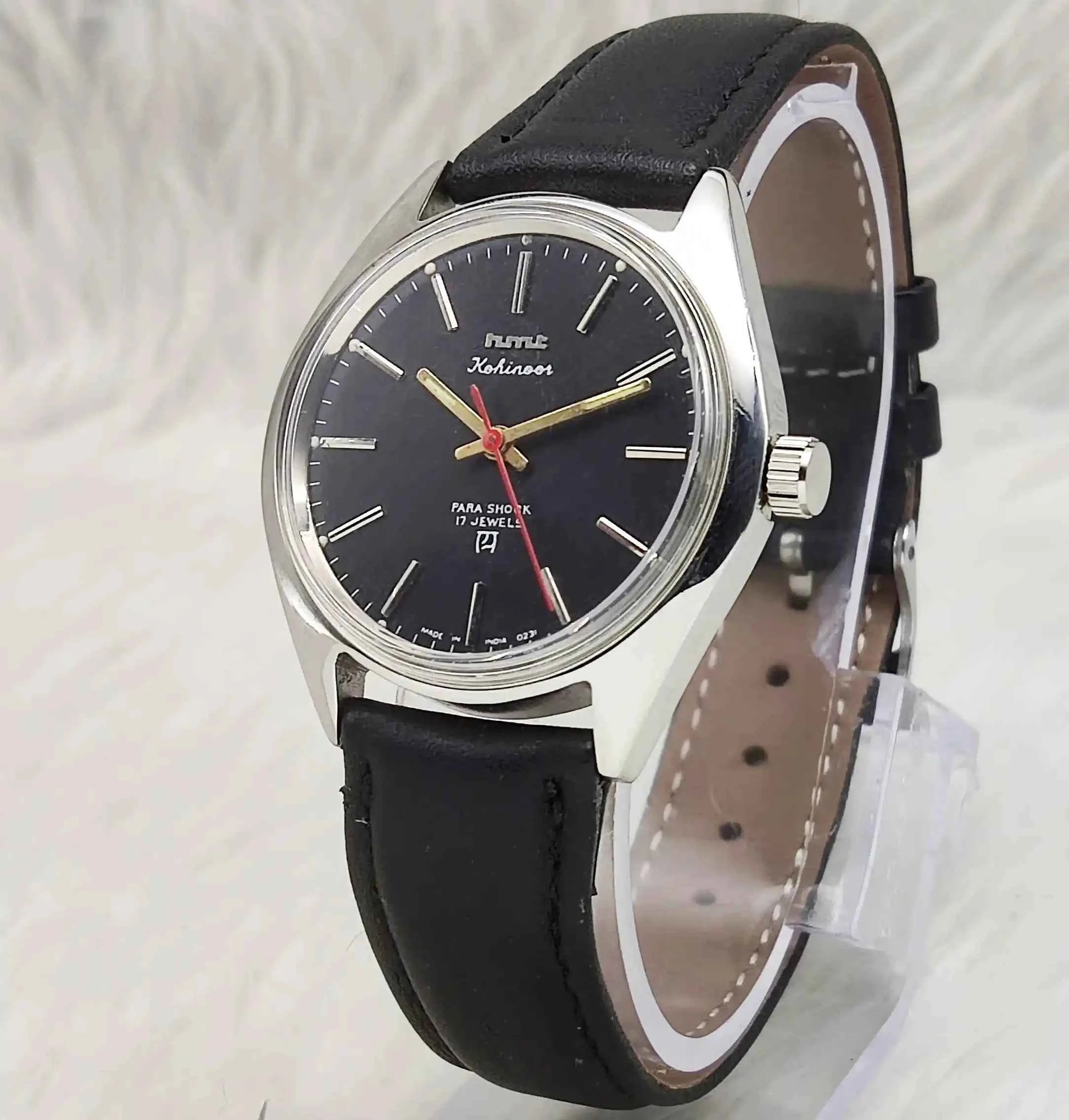HMT Kohinoor Stick Indices Handwinding Blue Dial Men's Watch