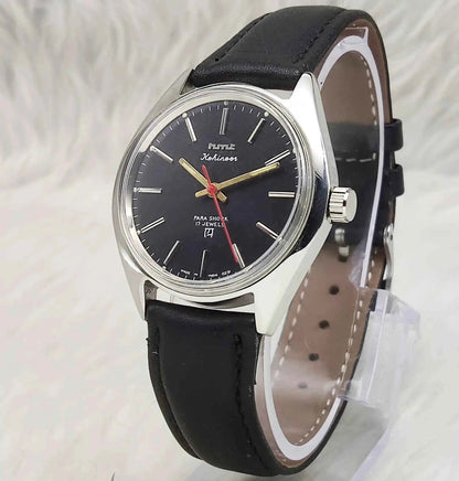 HMT Kohinoor Stick Indices Handwinding Blue Dial Men's Watch