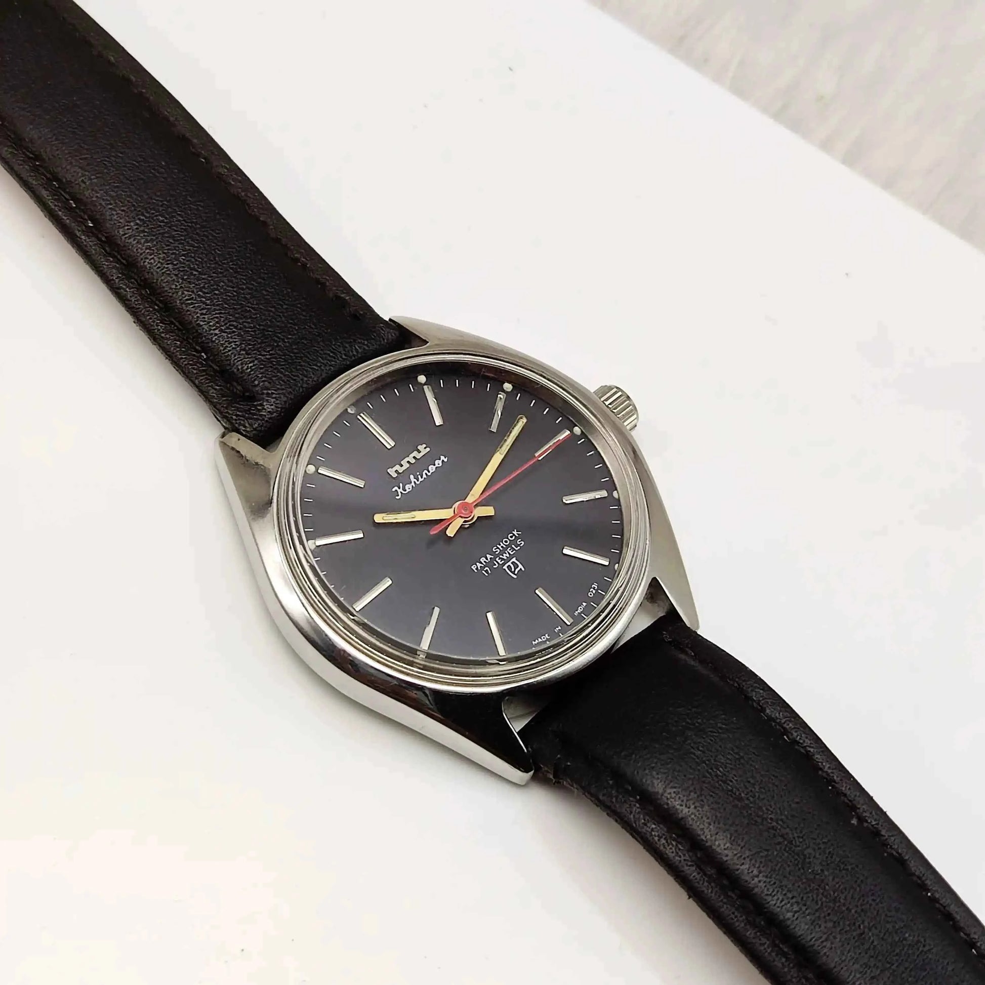 HMT Kohinoor Stick Indices Handwinding Blue Dial Men's Watch