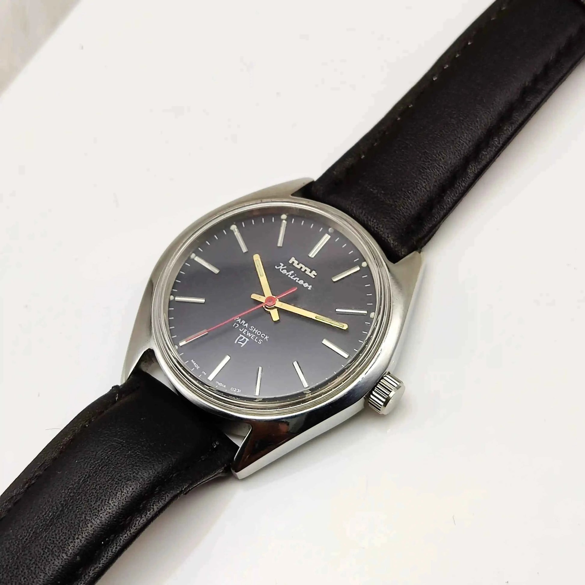 HMT Kohinoor Stick Indices Handwinding Blue Dial Men's Watch